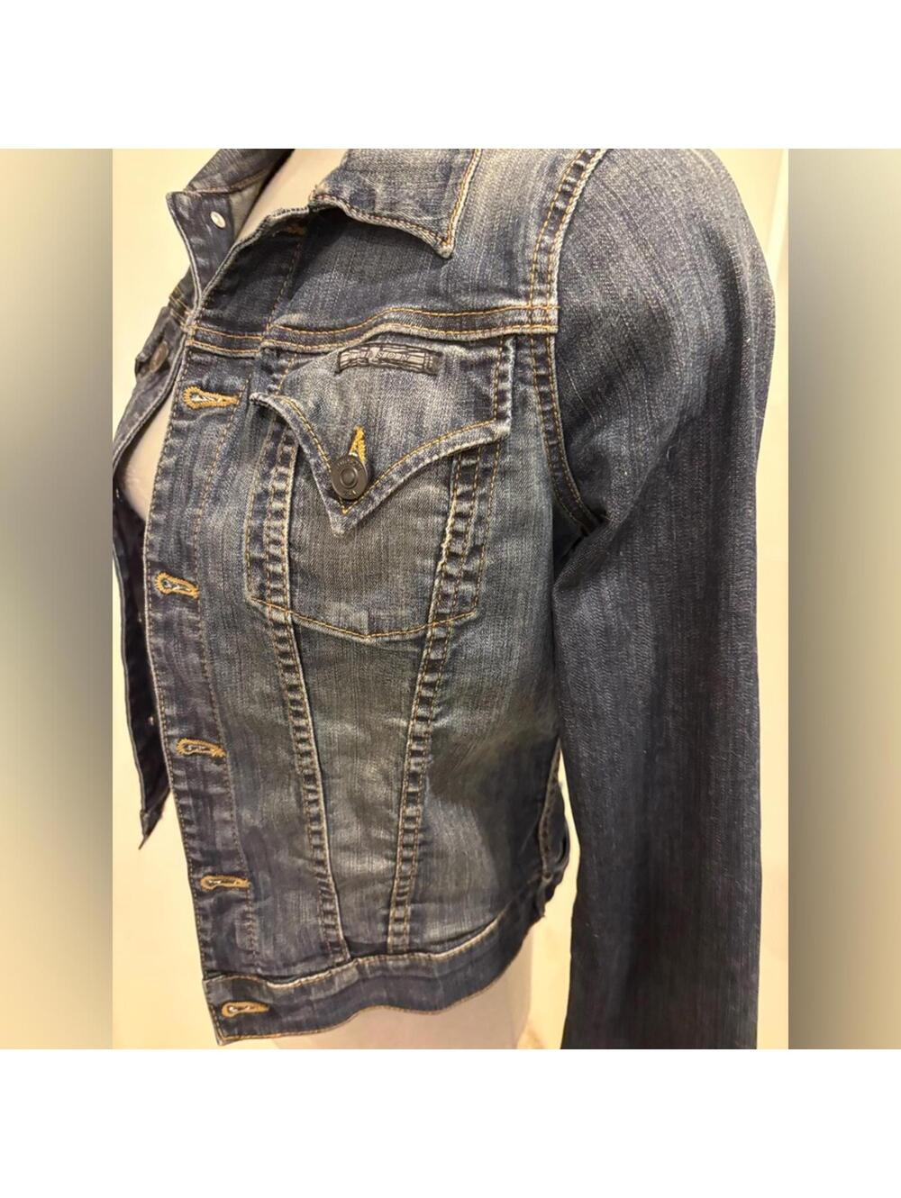Hudson Jacket Women XS Blue Denim Jean Stretch Trucker Bikercore Casual